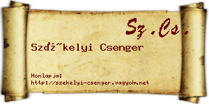 Székelyi Csenger névjegykártya